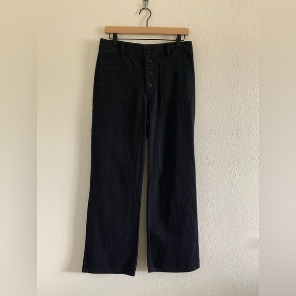NWT APIECE APART - Black 100% Cotton Slim Marston Pants -...